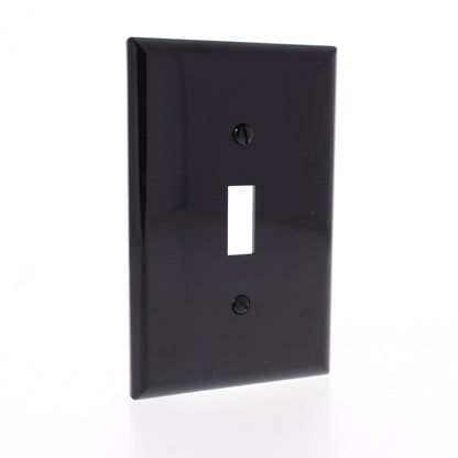 Eaton Black Unbreakable Mid-Size Toggle Switch Cover Plate Nylon Wallplate PJ1BK