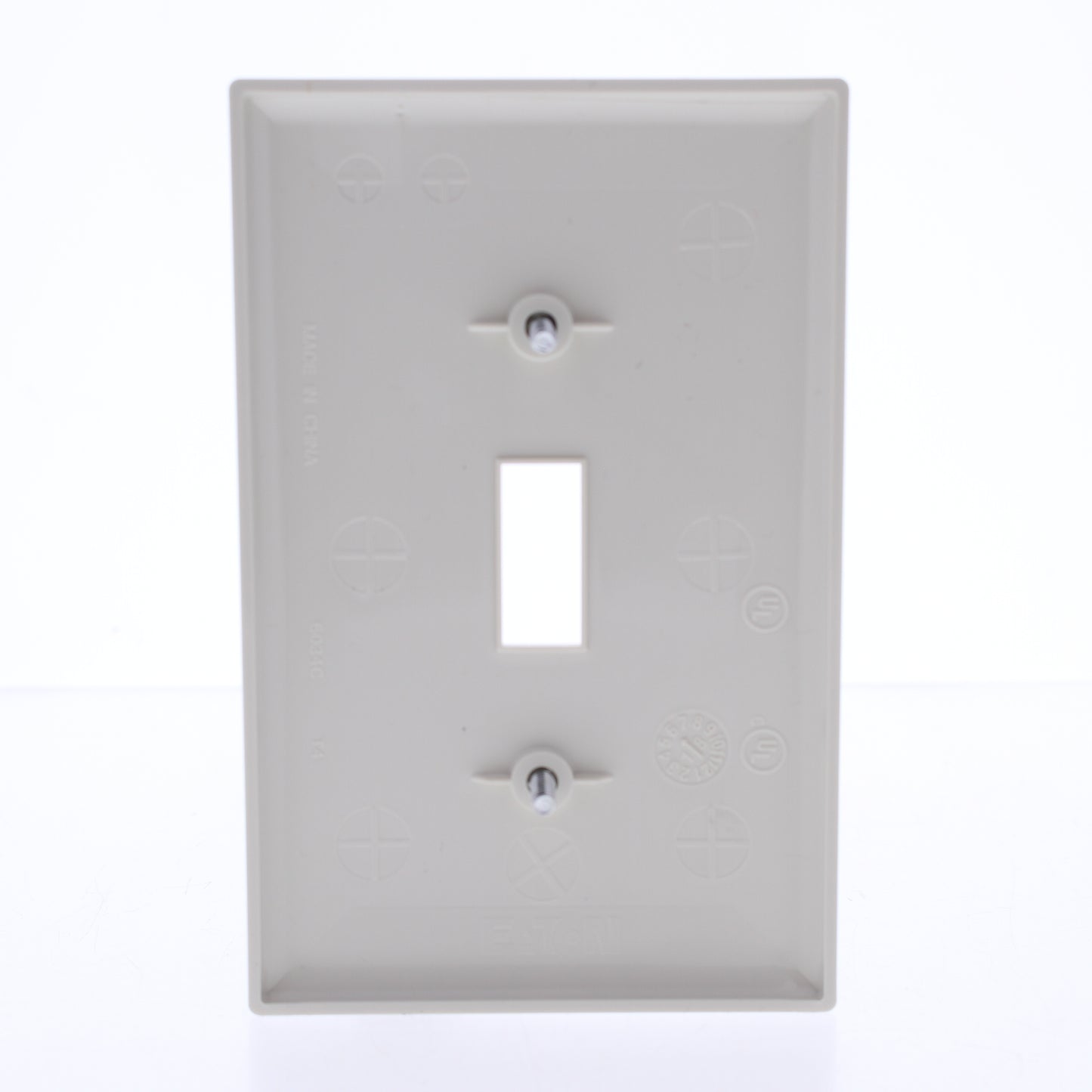 Eaton PJ1LA Lt Almond 1-Gang Toggle Unbreakable Nylon Mid-Size Wallplate Cover