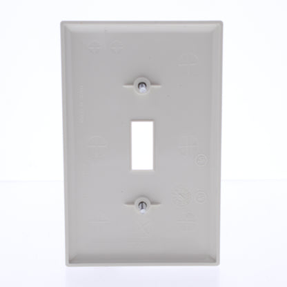 Eaton PJ1LA Lt Almond 1-Gang Toggle Unbreakable Nylon Mid-Size Wallplate Cover