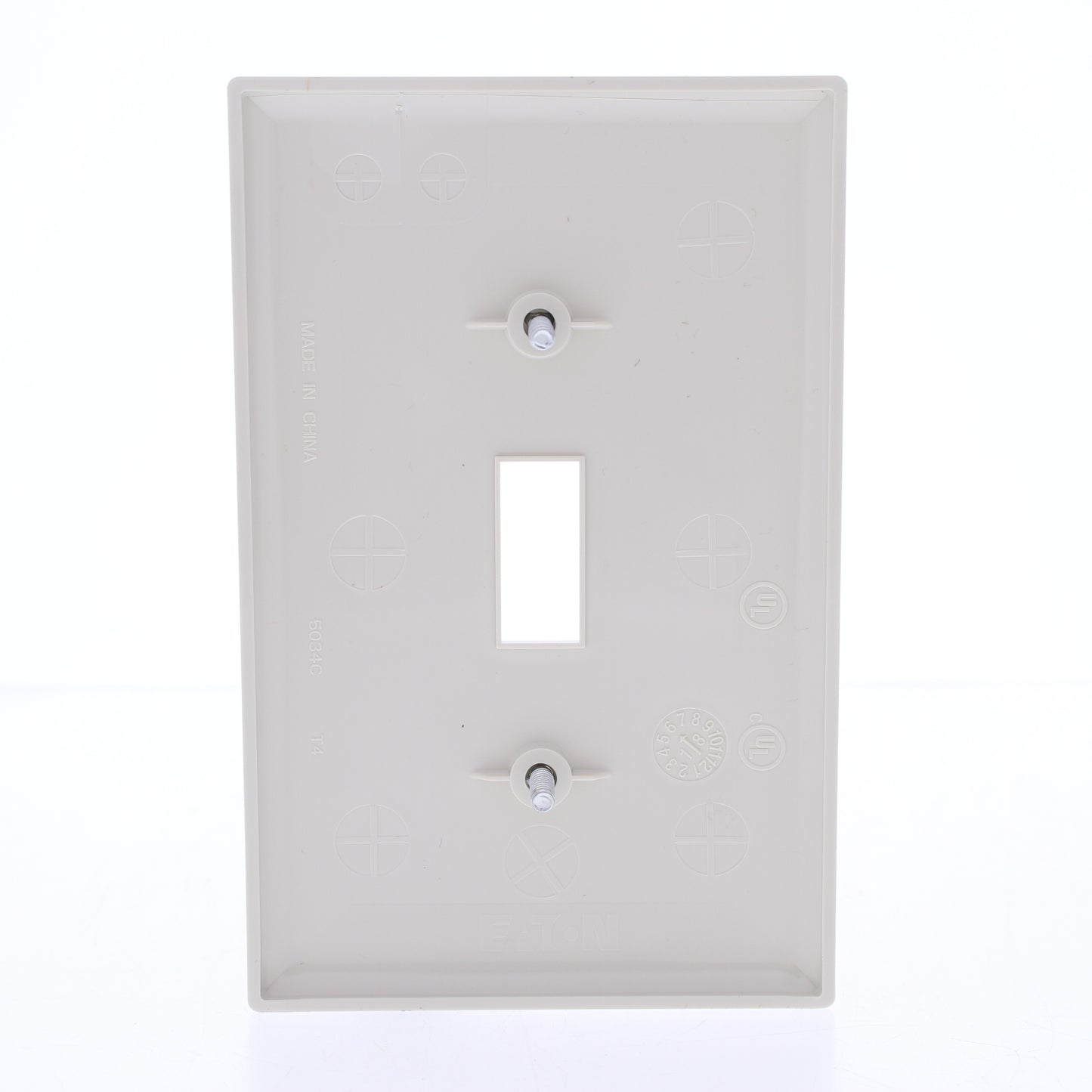 Eaton PJ1LA Lt Almond 1-Gang Toggle Unbreakable Nylon Mid-Size Wallplate Cover