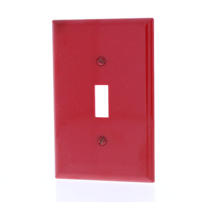 Eaton PJ1RD Red 1-Gang Toggle Thermoplastic Unbreakable Mid-Size Wallplate Cover