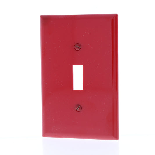 Eaton PJ1RD Red 1-Gang Toggle Thermoplastic Unbreakable Mid-Size Wallplate Cover