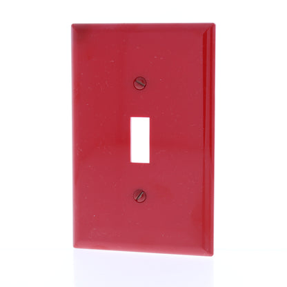 Eaton PJ1RD Red 1-Gang Toggle Thermoplastic Unbreakable Mid-Size Wallplate Cover