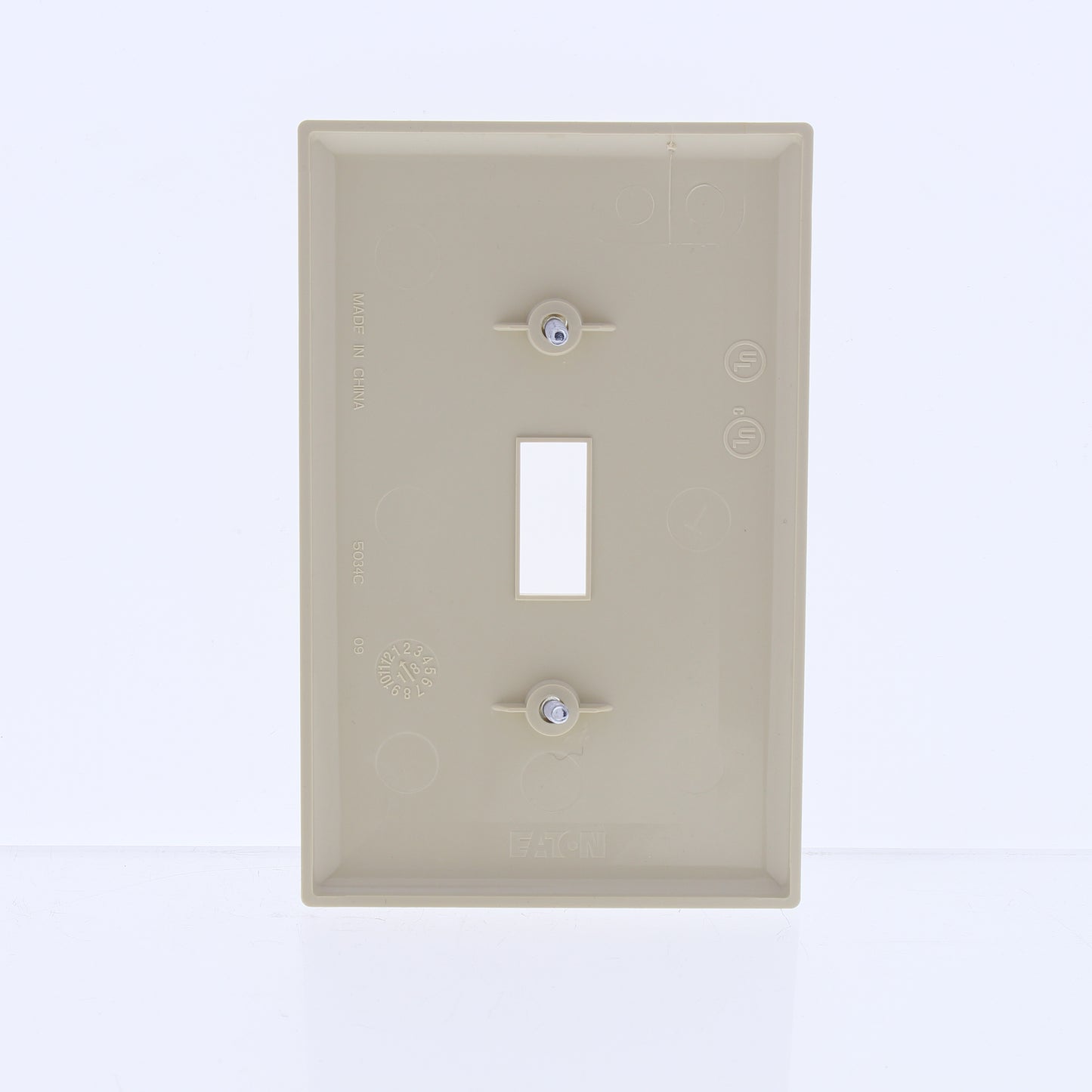 Eaton PJ1V Ivory 1-Gang Toggle Switch Unbreakable Mid-Size Wallplate Nylon Cover