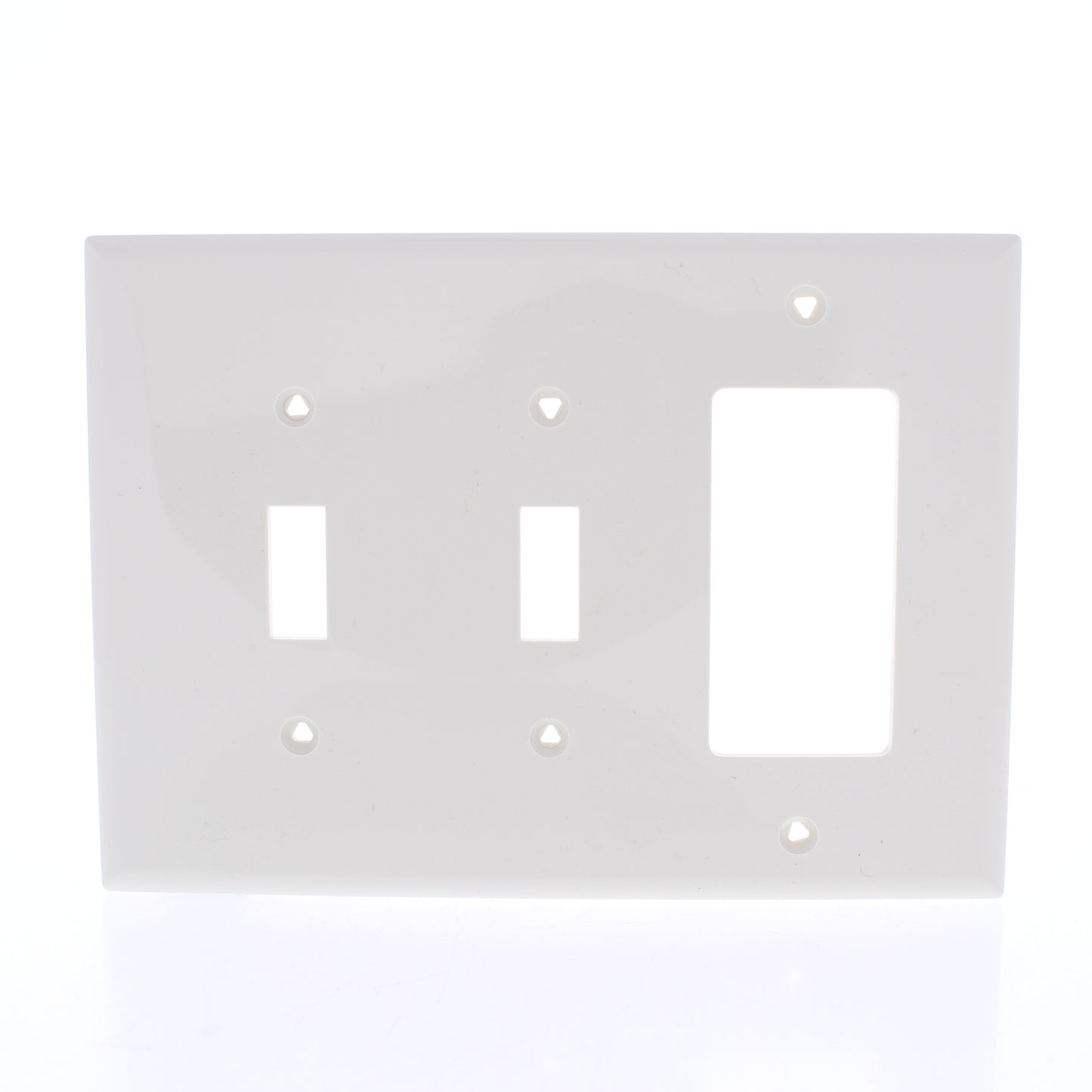 Eaton PJ226LA Lt Almond 3-Gang Toggle Decorator Unbreakable Mid-Size Wallplate