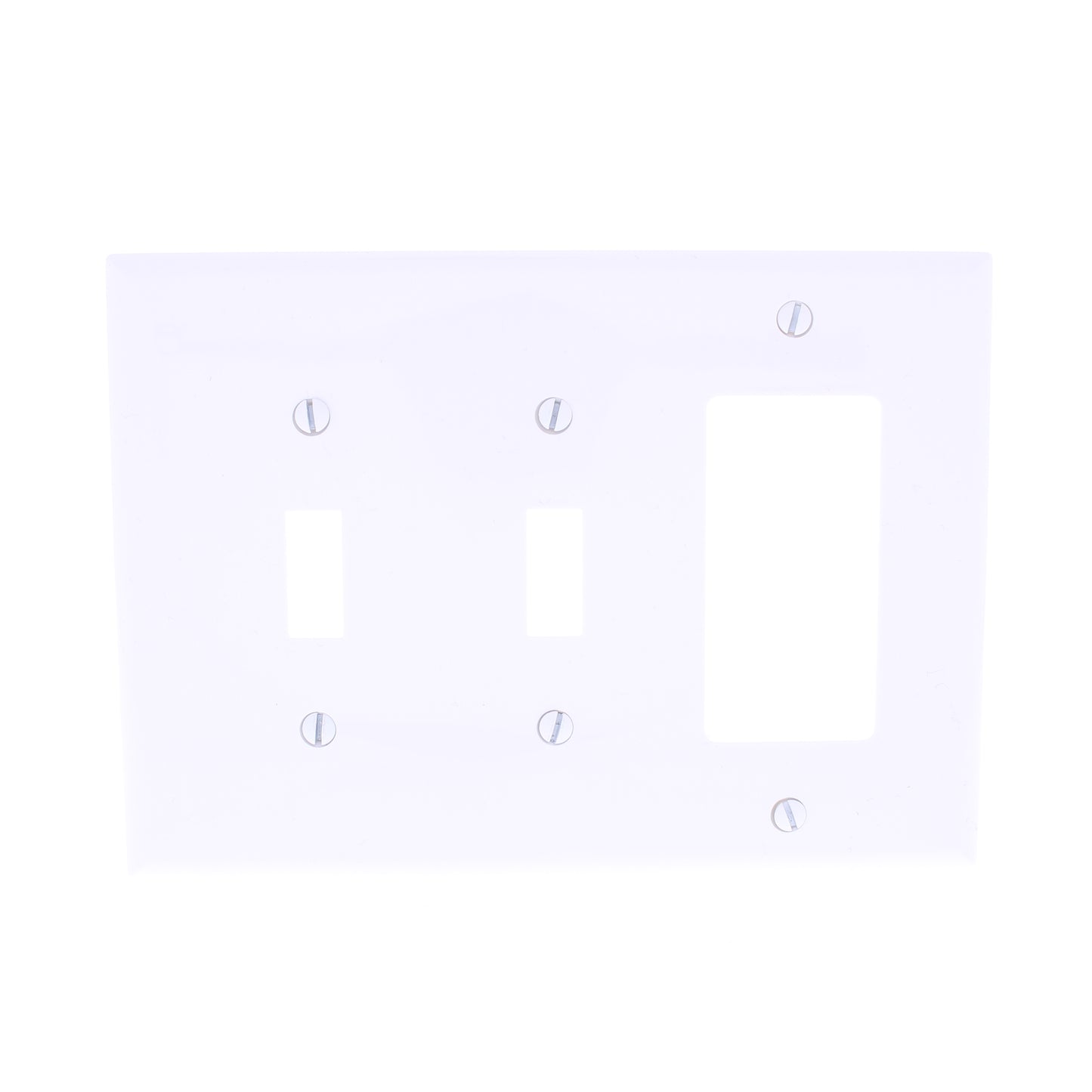 Eaton PJ226W White 3-Gang Toggle Decorator Unbreakable Mid-Size Wallplate Cover