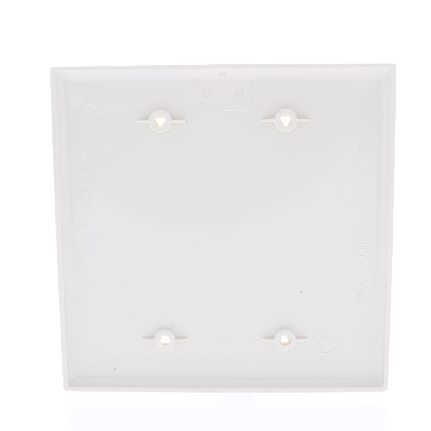 Eaton PJ23LA Light Almond 2-Gang Mid-Size Blank Nylon Wallplate Box Mount Cover