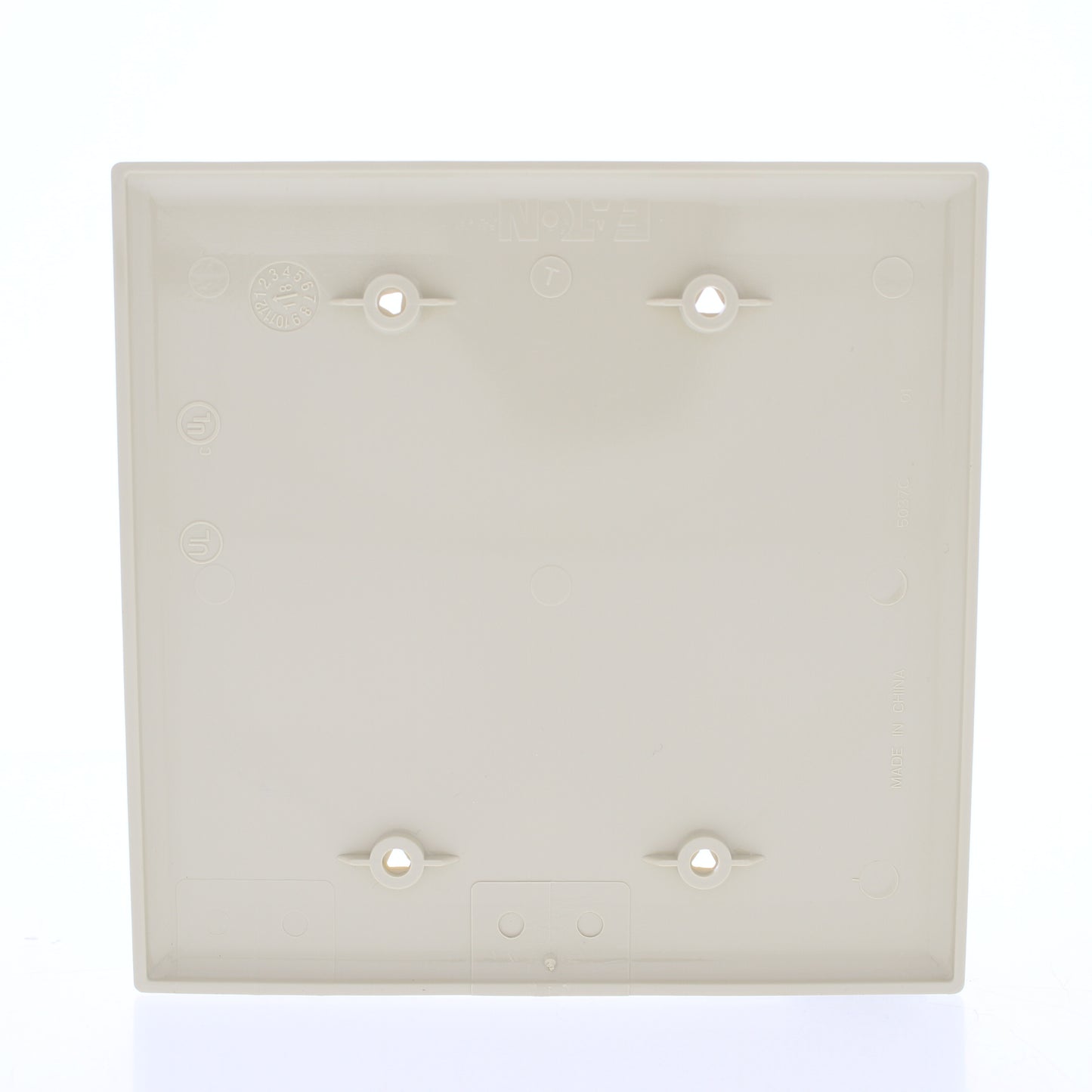 Eaton PJ23V Ivory 2-Gang Unbreakable Mid-size 2-Gang Blank Nylon Wallplate Cover