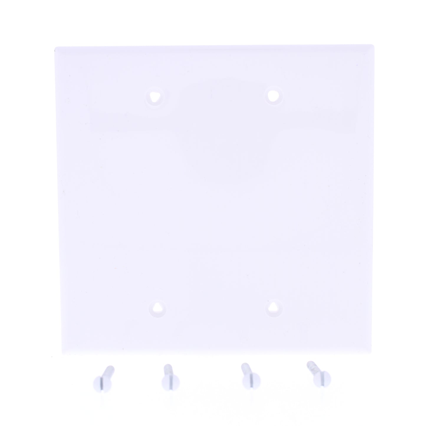 Eaton PJ23W White 2-Gang Blank Centered Unbreakable Mid-Size Wallplate Box Mount