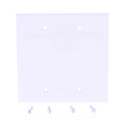Eaton PJ23W White 2-Gang Blank Centered Unbreakable Mid-Size Wallplate Box Mount
