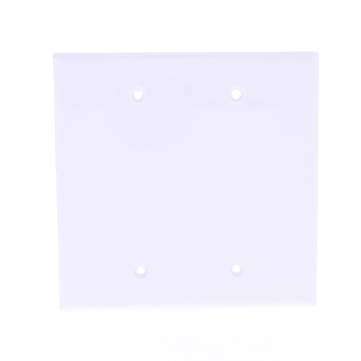 Eaton PJ23W White 2-Gang Blank Centered Unbreakable Mid-Size Wallplate Box Mount
