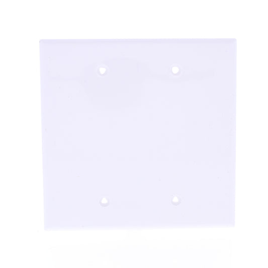 Eaton PJ23W White 2-Gang Blank Centered Unbreakable Mid-Size Wallplate Box Mount