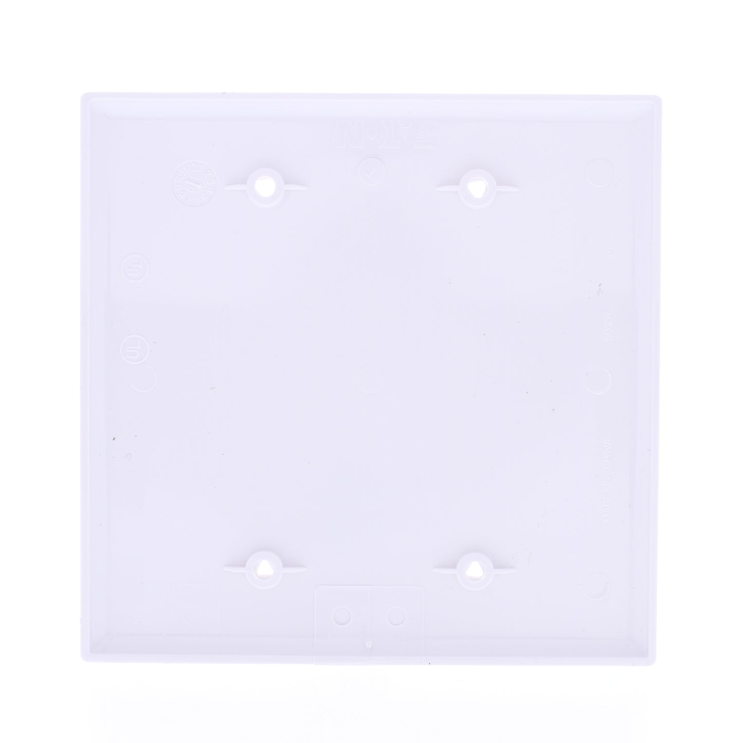 Eaton PJ23W White 2-Gang Blank Centered Unbreakable Mid-Size Wallplate Box Mount