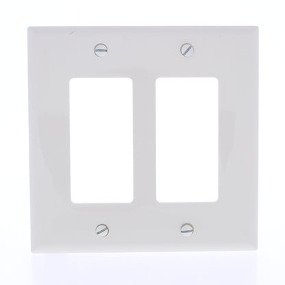 Eaton PJ262LA Light Almond 2-Gang Decorator GFCI Nylon Mid-Size Wallplate Cover