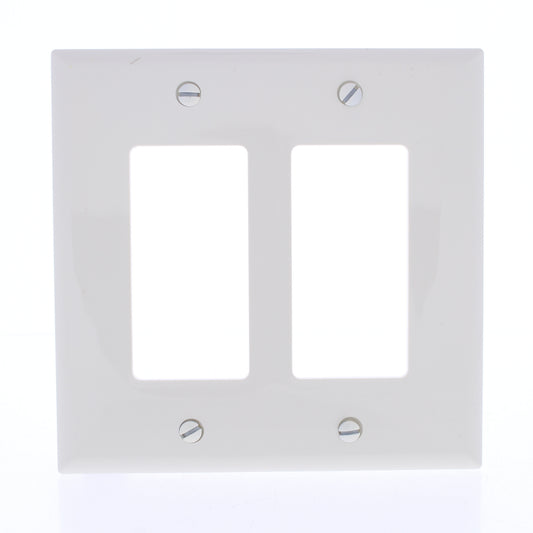 Eaton PJ262LA Light Almond 2-Gang Decorator GFCI Nylon Mid-Size Wallplate Cover