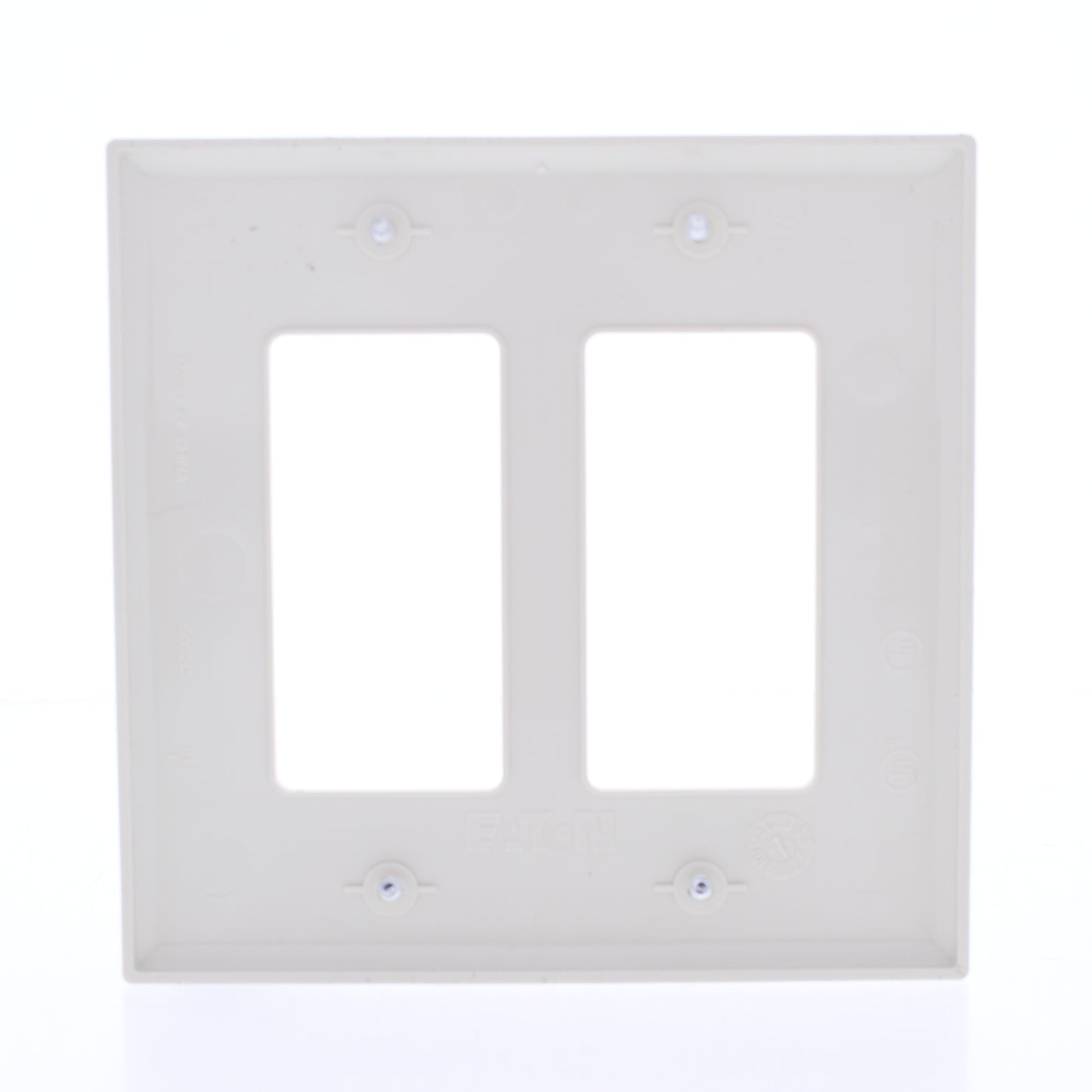Eaton PJ262LA Light Almond 2-Gang Decorator GFCI Nylon Mid-Size Wallplate Cover