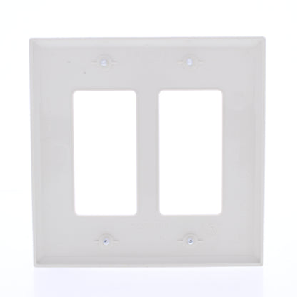 Eaton PJ262LA Light Almond 2-Gang Decorator GFCI Nylon Mid-Size Wallplate Cover