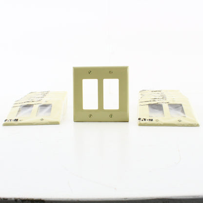 Eaton PJ262V Ivory 2-Gang Decorator GFCI Nylon Mid-Size Wallplate Cover 20-pack