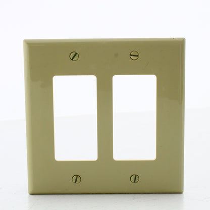 Eaton PJ262V Ivory 2-Gang Decorator GFCI Nylon Mid-Size Wallplate Cover 20-pack
