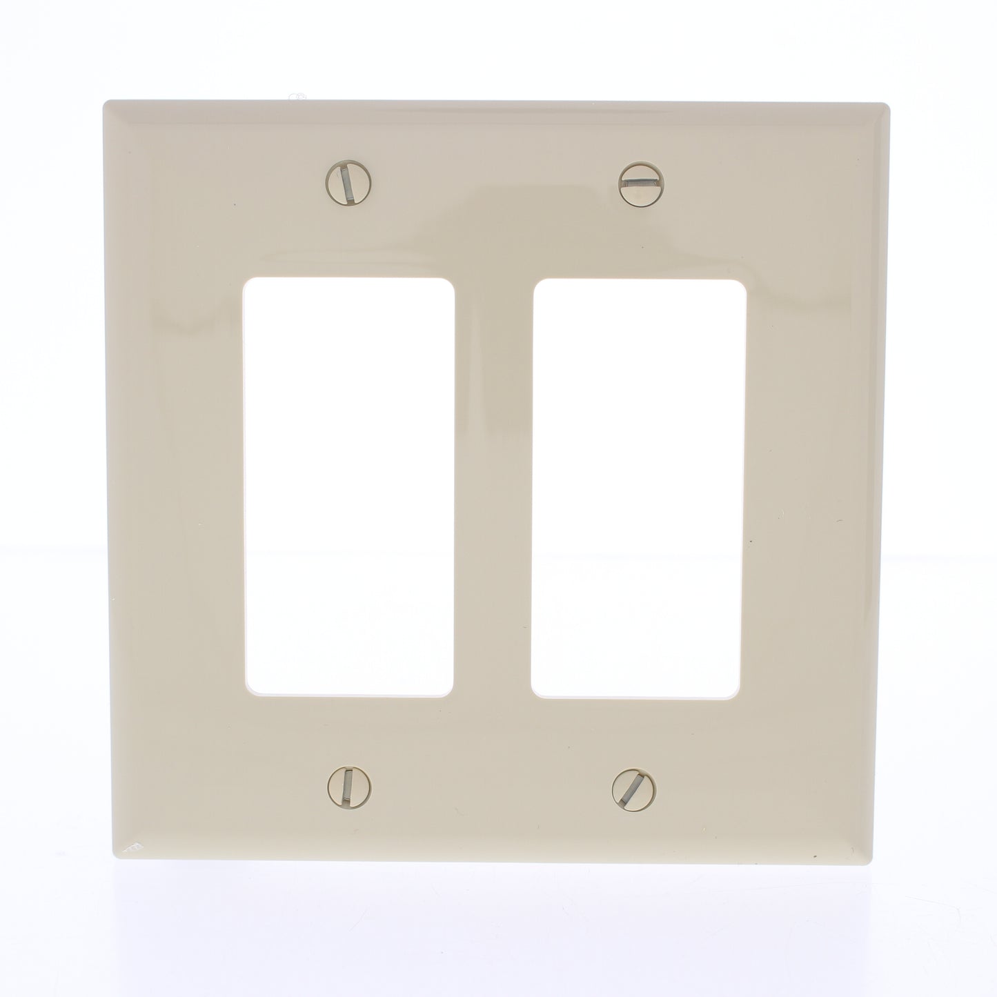 Eaton PJ262V Ivory 2-Gang Decorator GFCI Unbreakable Mid-Size Wallplate Cover