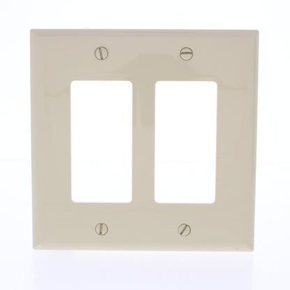 Eaton PJ262V Ivory 2-Gang Decorator GFCI Unbreakable Mid-Size Wallplate Cover