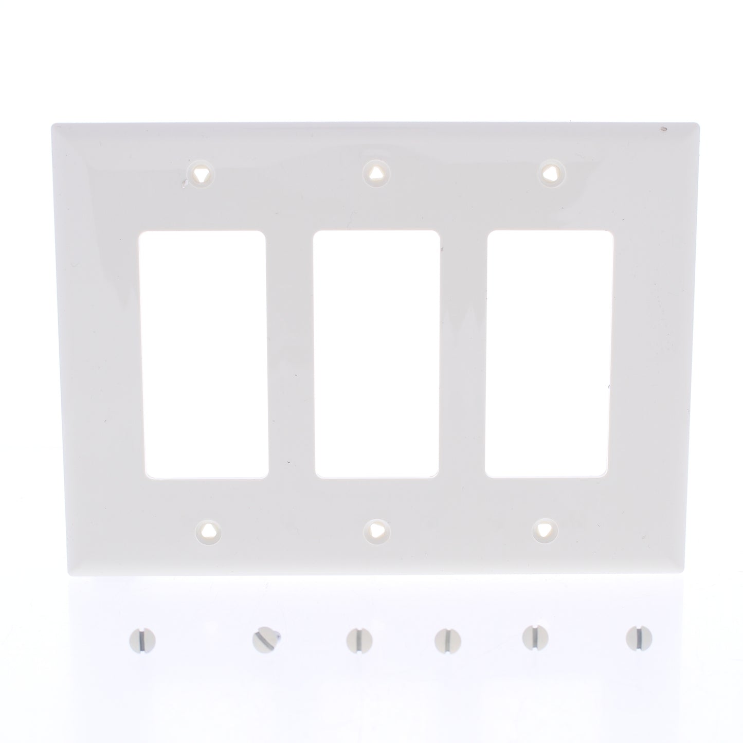 Eaton PJ263LA Light Almond 3-Gang Decorator GFCI Nylon Mid-Size Wallplate Cover