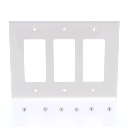 Eaton PJ263LA Light Almond 3-Gang Decorator GFCI Nylon Mid-Size Wallplate Cover