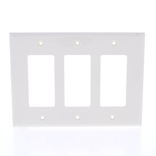 Eaton PJ263LA Light Almond 3-Gang Decorator GFCI Nylon Mid-Size Wallplate Cover