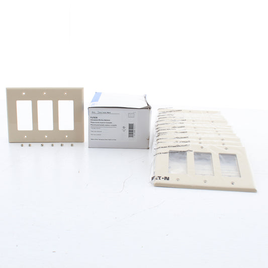 Eaton PJ263V Ivory 3-Gang Decorator GFCI Nylon Mid-Size Wallplate Cover 15-pack