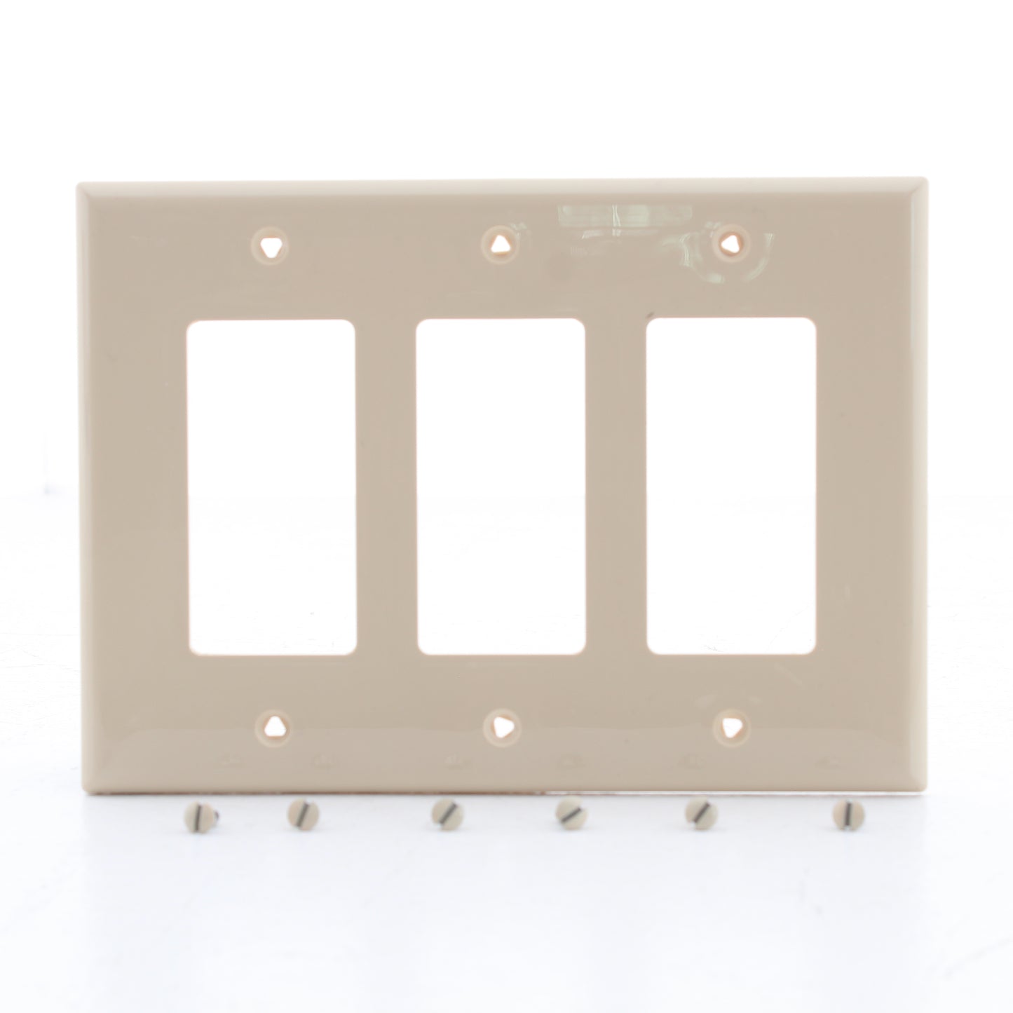 Eaton PJ263V Ivory 3-Gang Decorator GFCI Nylon Mid-Size Wallplate Cover 15-pack