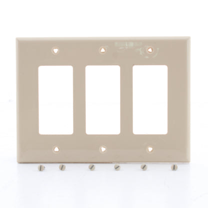 Eaton PJ263V Ivory 3-Gang Decorator GFCI Nylon Mid-Size Wallplate Cover 15-pack