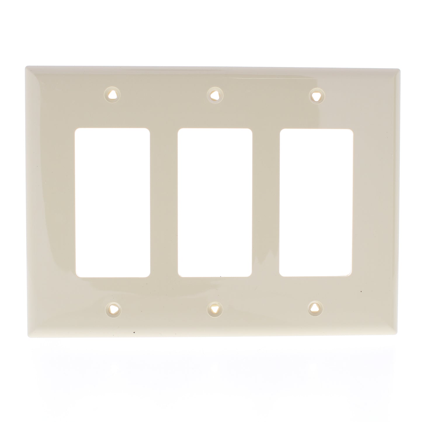 Eaton PJ263V Ivory 3-Gang Decorator GFCI Unbreakable Mid-Size Wallplate Cover