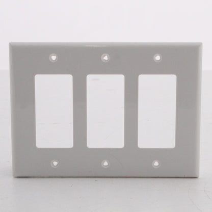 Eaton PJ263W White 3-Gang Decorator GFCI Nylon Mid-Size Wallplate Cover 15-pack