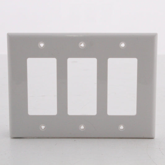 Eaton PJ263W White 3-Gang Decorator GFCI Nylon Mid-Size Wallplate Cover 15-pack