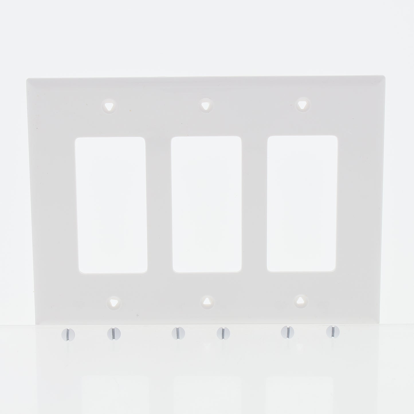 Eaton PJ263W White 3-Gang Decorator GFCI Unbreakable Mid-Size Wallplate Cover