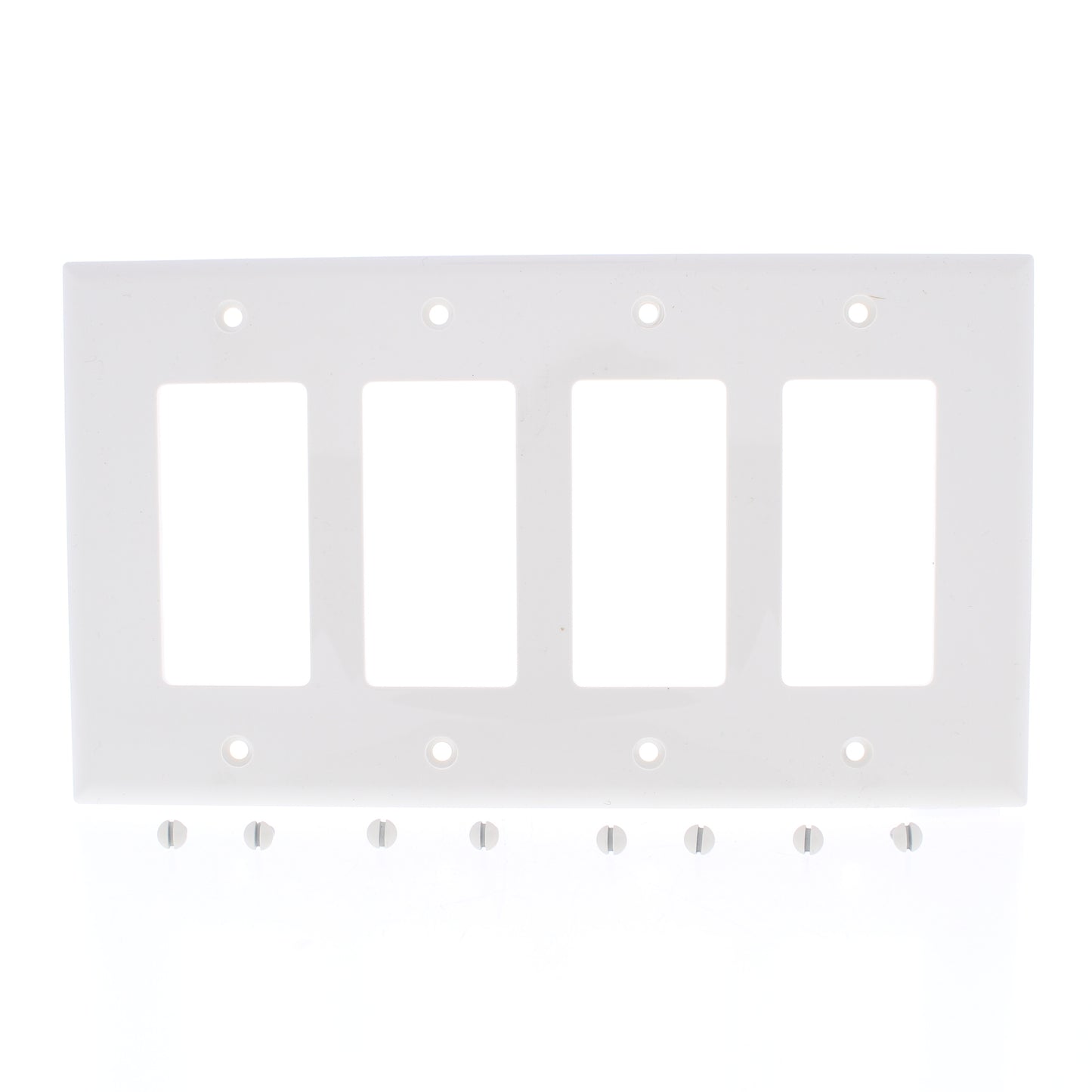 Eaton PJ264LA Light Almond 4-Gang Decorator GFCI Nylon Mid-Size Wallplate Cover