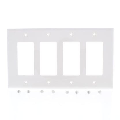 Eaton PJ264LA Light Almond 4-Gang Decorator GFCI Nylon Mid-Size Wallplate Cover