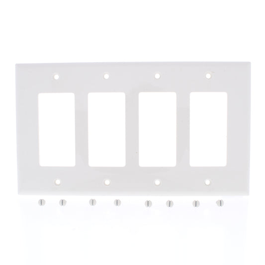 Eaton PJ264LA Light Almond 4-Gang Decorator GFCI Nylon Mid-Size Wallplate Cover