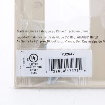Eaton PJ264V Ivory Wallplate Cover Plate Decorator GFCI Electrical Switch Outlet