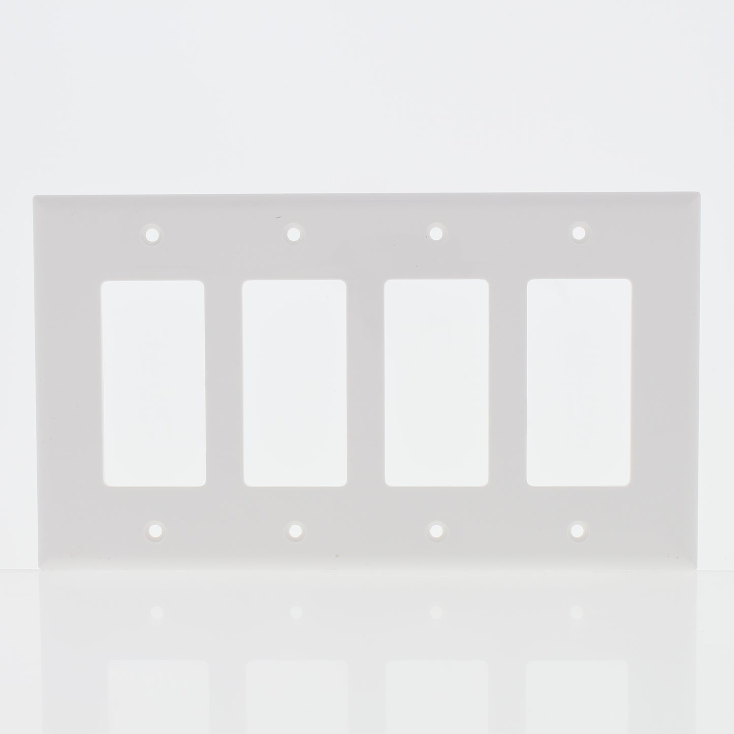 Eaton PJ264W White 4-Gang Decorator GFCI Unbreakable Mid-Size Wallplate Cover