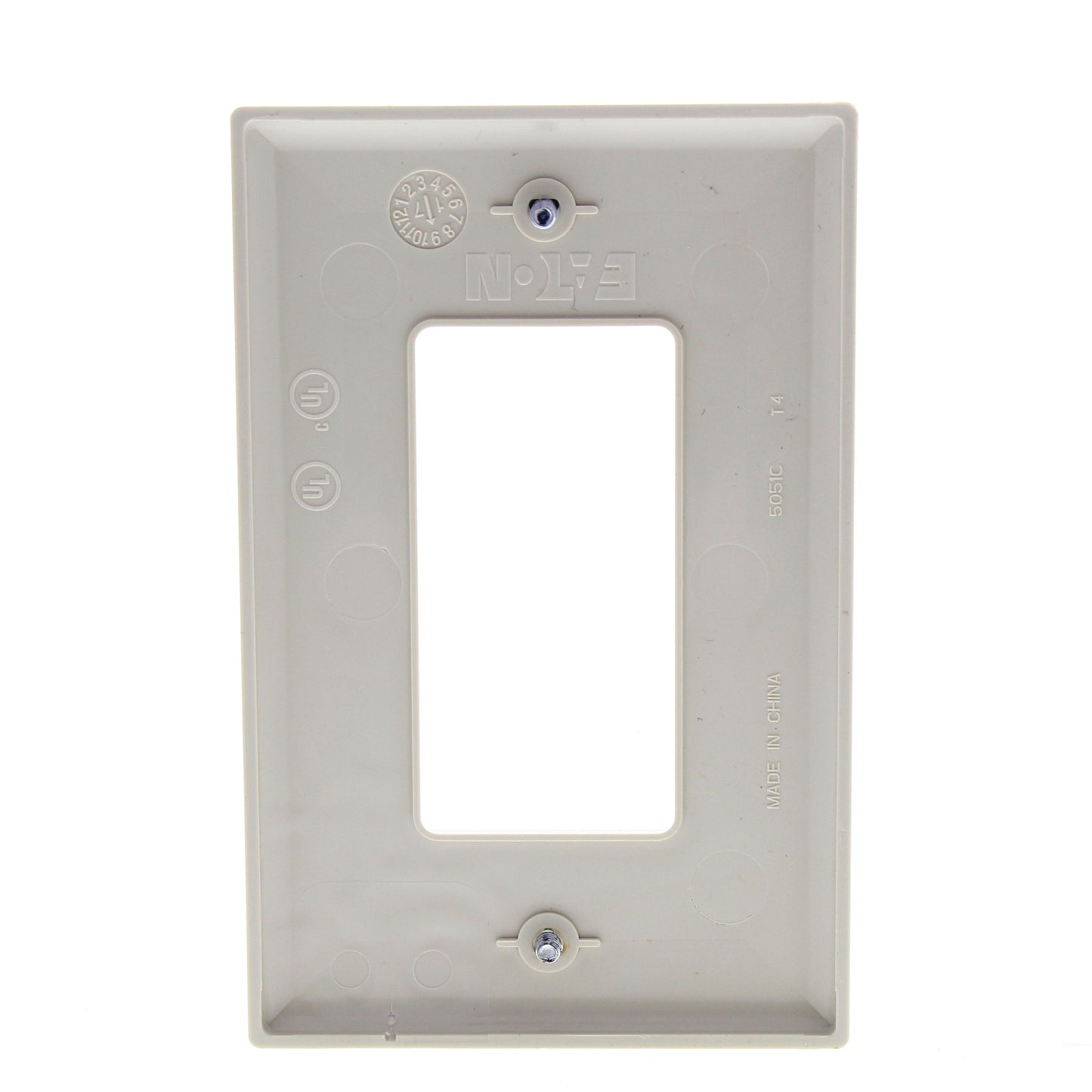 Eaton PJ26LA Light Almond 1-Gang Decorator GFCI Nylon Mid-Size Wallplate Cover