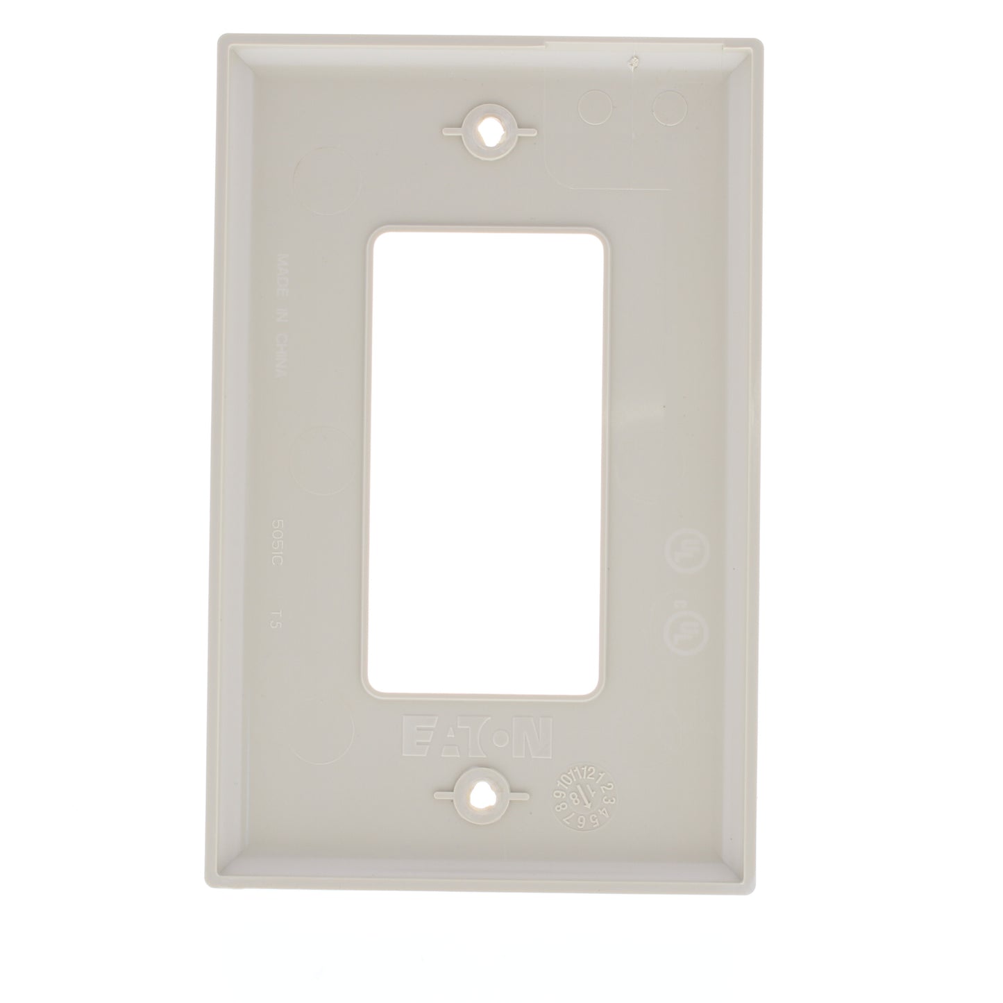 Eaton PJ26V Ivory 1-Gang Decorator GFCI Nylon Mid-Size Wallplate Cover 20-pack