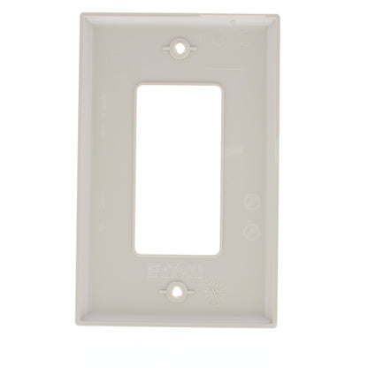 Eaton PJ26V Ivory 1-Gang Decorator GFCI Nylon Mid-Size Wallplate Cover 20-pack