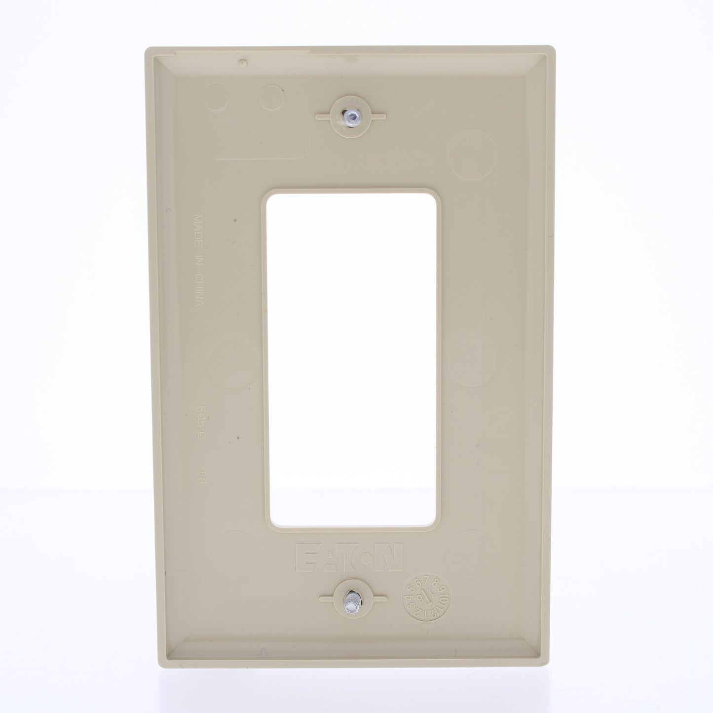 Eaton PJ26V Ivory 1-Gang Decorator GFCI GFI Unbreakable Mid-Size Wallplate Cover