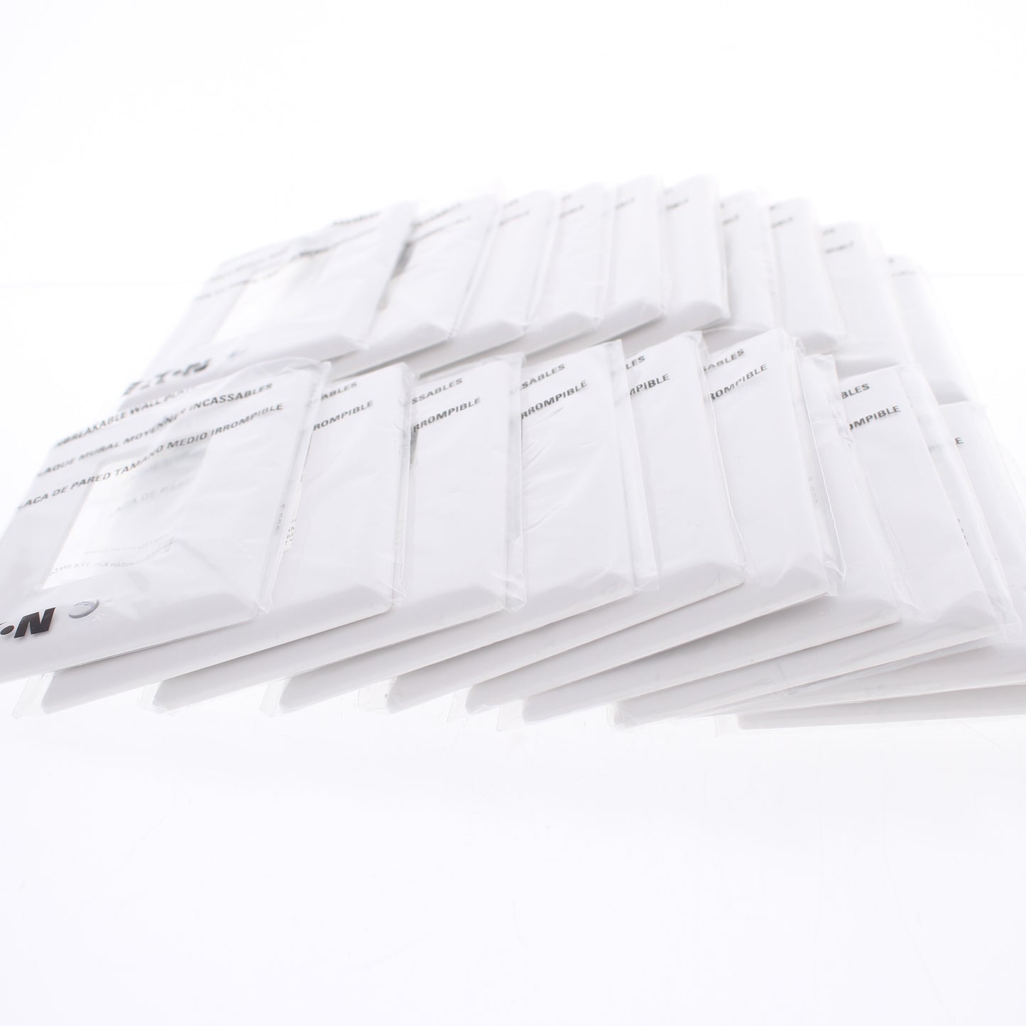 Eaton PJ26W White 1-Gang Decorator GFCI Nylon Mid-Size Wallplate Cover 20-pack