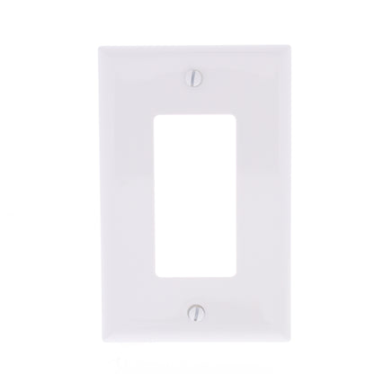 Eaton PJ26W White 1-Gang Decorator GFCI Nylon Mid-Size Wallplate Cover 20-pack