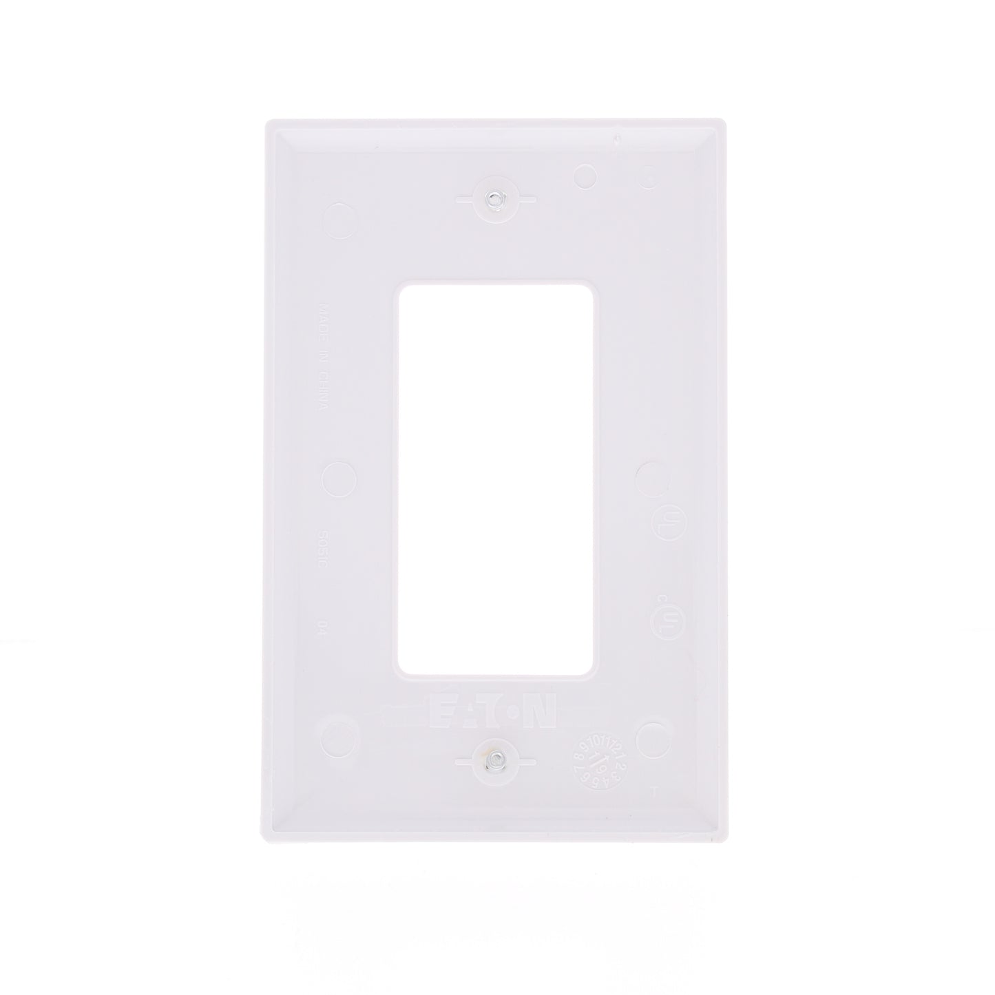 Eaton PJ26W White 1-Gang Decorator GFCI Nylon Mid-Size Wallplate Cover 20-pack