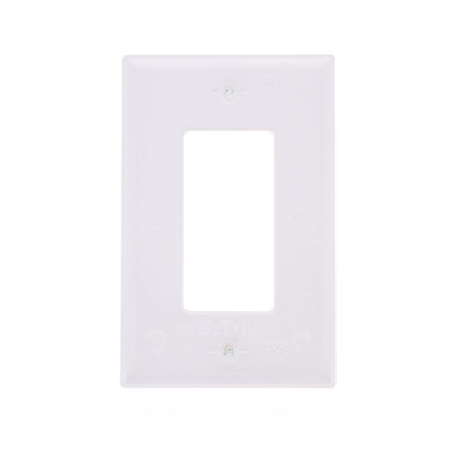 Eaton PJ26W White 1-Gang Decorator GFCI Nylon Mid-Size Wallplate Cover 20-pack