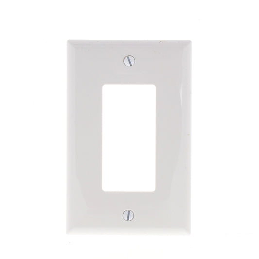 Eaton PJ26W White 1-Gang Decorator GFCI GFI Unbreakable Mid-Size Wallplate Cover