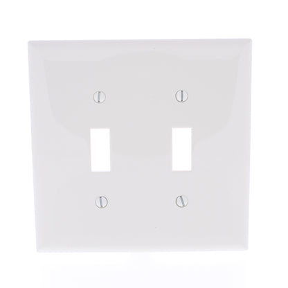 Eaton PJ2LA Lt Almond 2-Gang Toggle Unbreakable Nylon Mid-Size Wallplate Cover